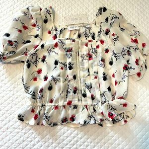 NWT flower crop top